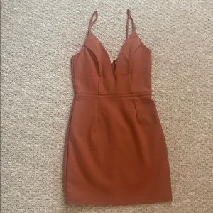 Princess Polly rust dress